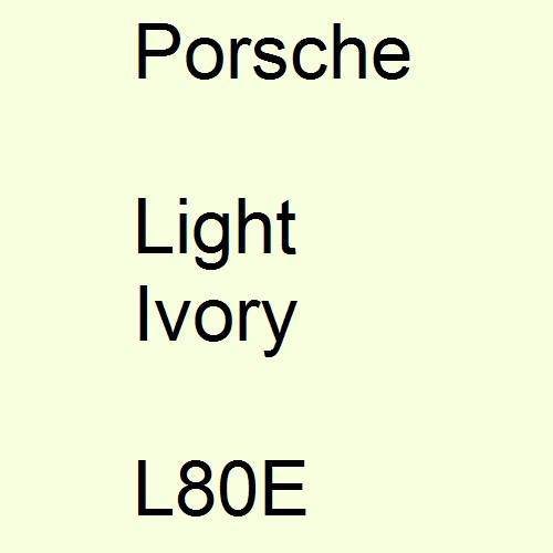 Porsche, Light Ivory, L80E.